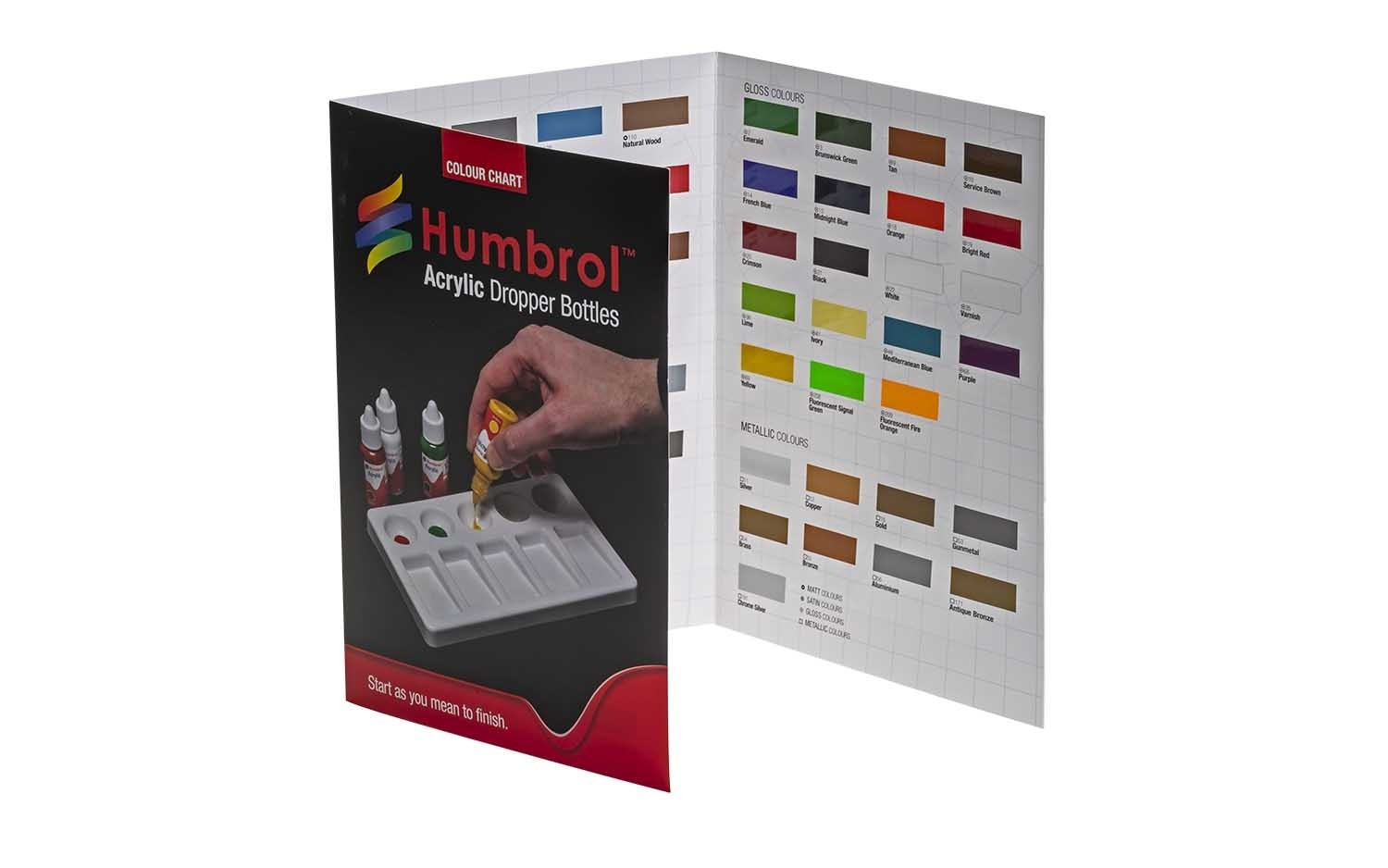 Humbrol Dropper Bottle Colour Chart w/Hi-Spec Printing
