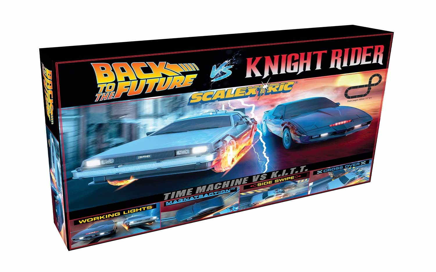 *Scalextric 1980s Back to the Future vs Knight Rider Set