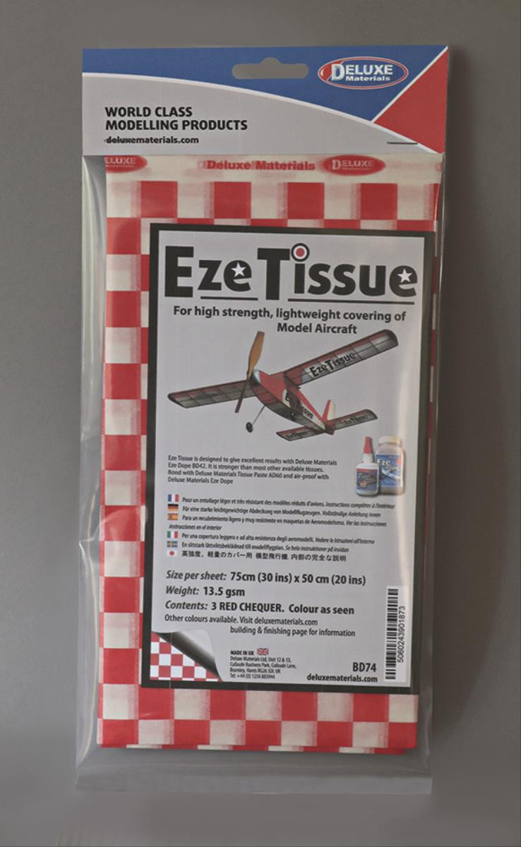 Eze Tissue Red Chequer (3)