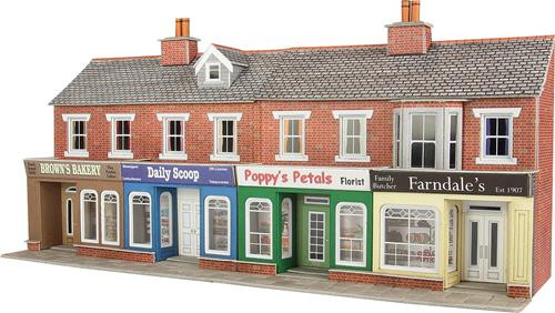 Low Relief Red Brick Shop Fronts Card Kit