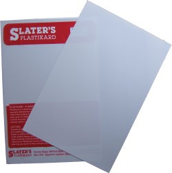 0.75mm 0130 Slaters 0.030" x 330mm x 220mm Sheet White Plastikard 