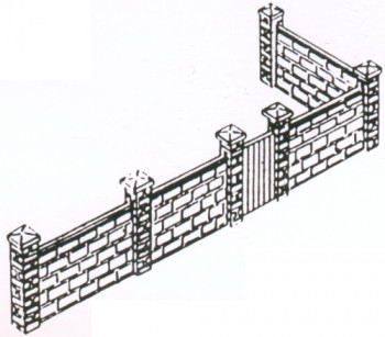 Concrete Block Wall with Gate Kit