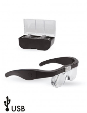 Pro LED Magnifier Glasses with 4 Lenses