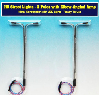 US Street Light Double Pole w/2 Elbow Arms (2)