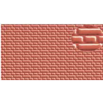 Embossed Plastikard 4mm English Brick Bond Red 300x174mm