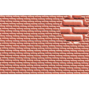Embossed Plastikard 4mm Brick Red 300x174mm