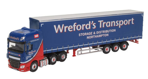 Oxford Diecast 76DXF002 DAF XF Euro 6 Curtainside Wrefords OO Gauge