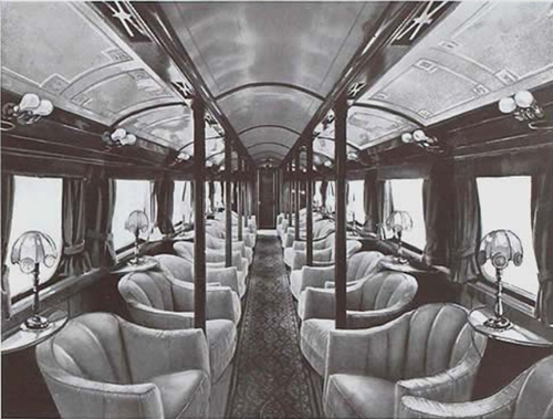 The stylish interior was probably made more to impress wealthy investors than to show what the real thing would be like.