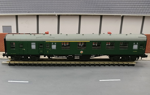 OO Scale model railway coach.