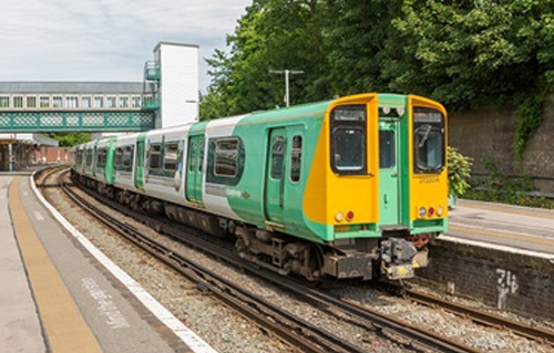 Class 313 in the current Southern Livery.