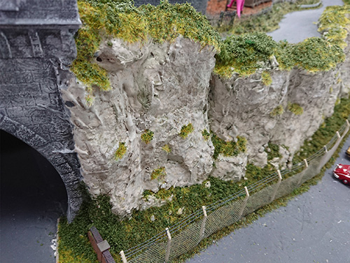 Picture of finished rock face. Picture of finished rock face.
