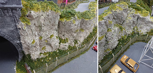 The finished rock face. The finished rock face.