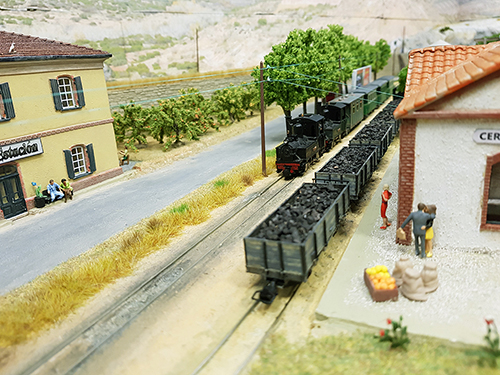 Coal wagons wait at Cerro Blanco station.