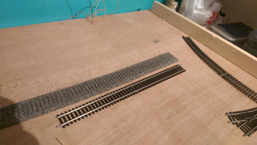 GM200 Grey Ballasted Underlay laid out.