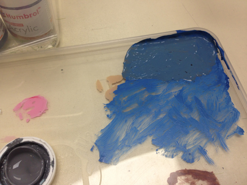 Image of Mixing Grey and Blue for Weathering 05. Weathering 05.