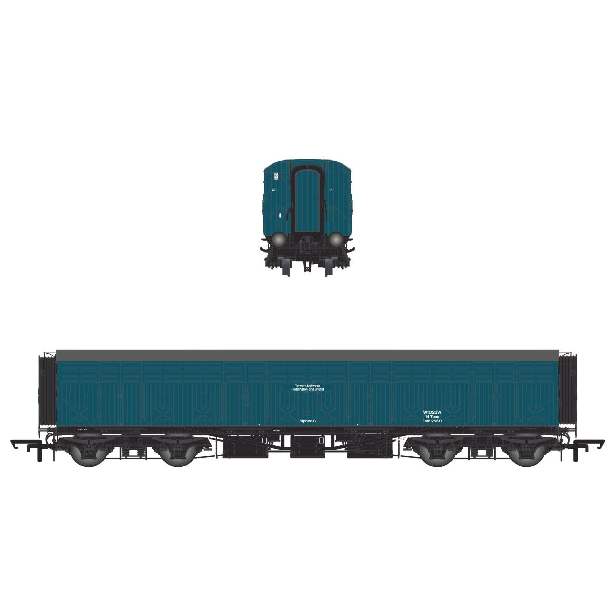 #D# Siphon G Bogie Van (Diagram O.62) BR Rail Blue W1023