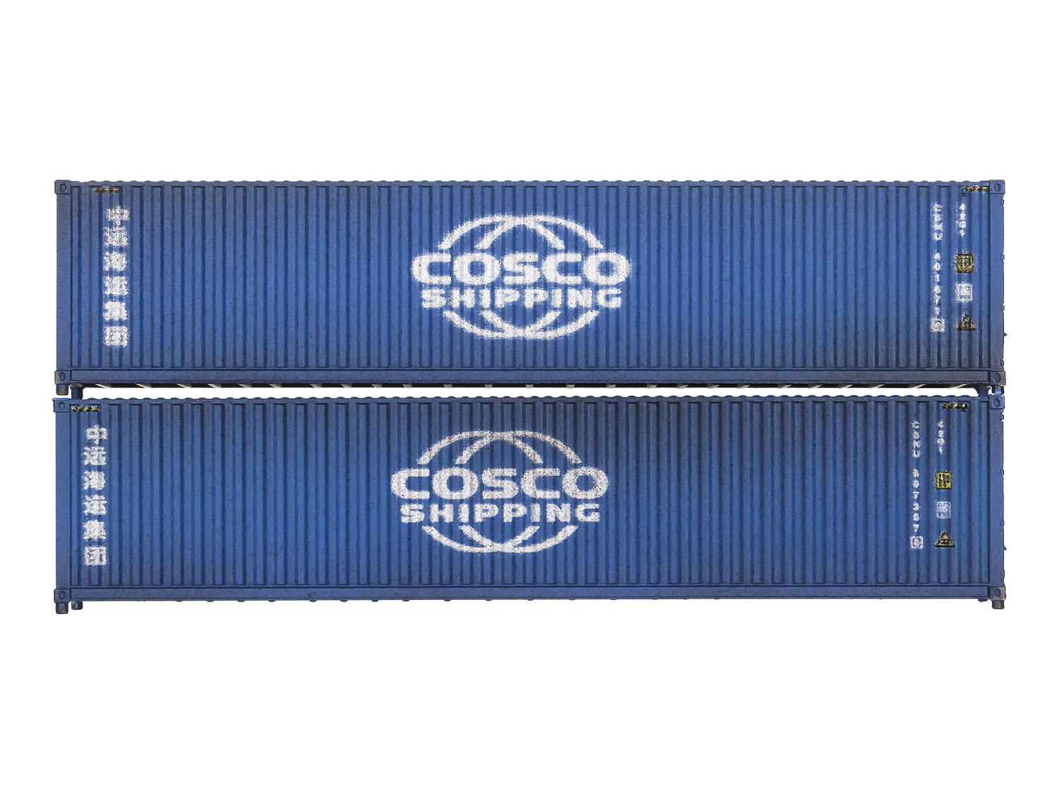 40ft Container Set (2) Cosco Shipping Weathered