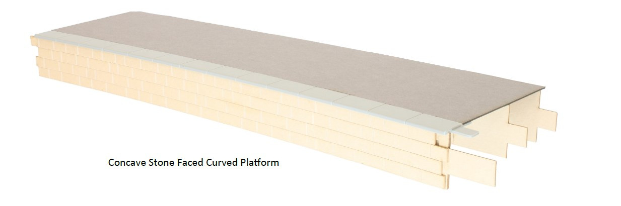 Kitmaster Genesis Platform Concave Curve Stone/Tarmac