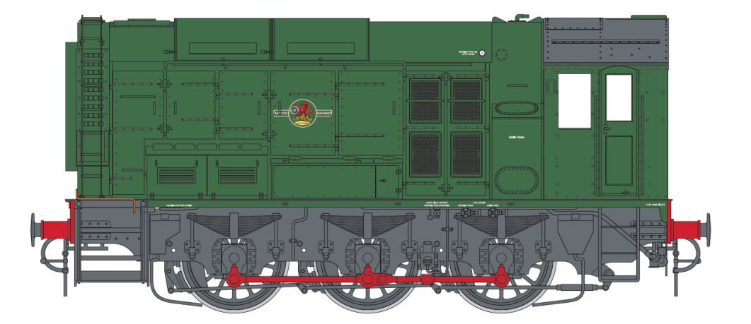 *Class 08 Unnumbered BR Late Green (DCC-Fitted)