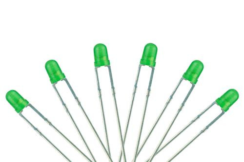 #D# T1 Type 3mm with Resistors Green (6)