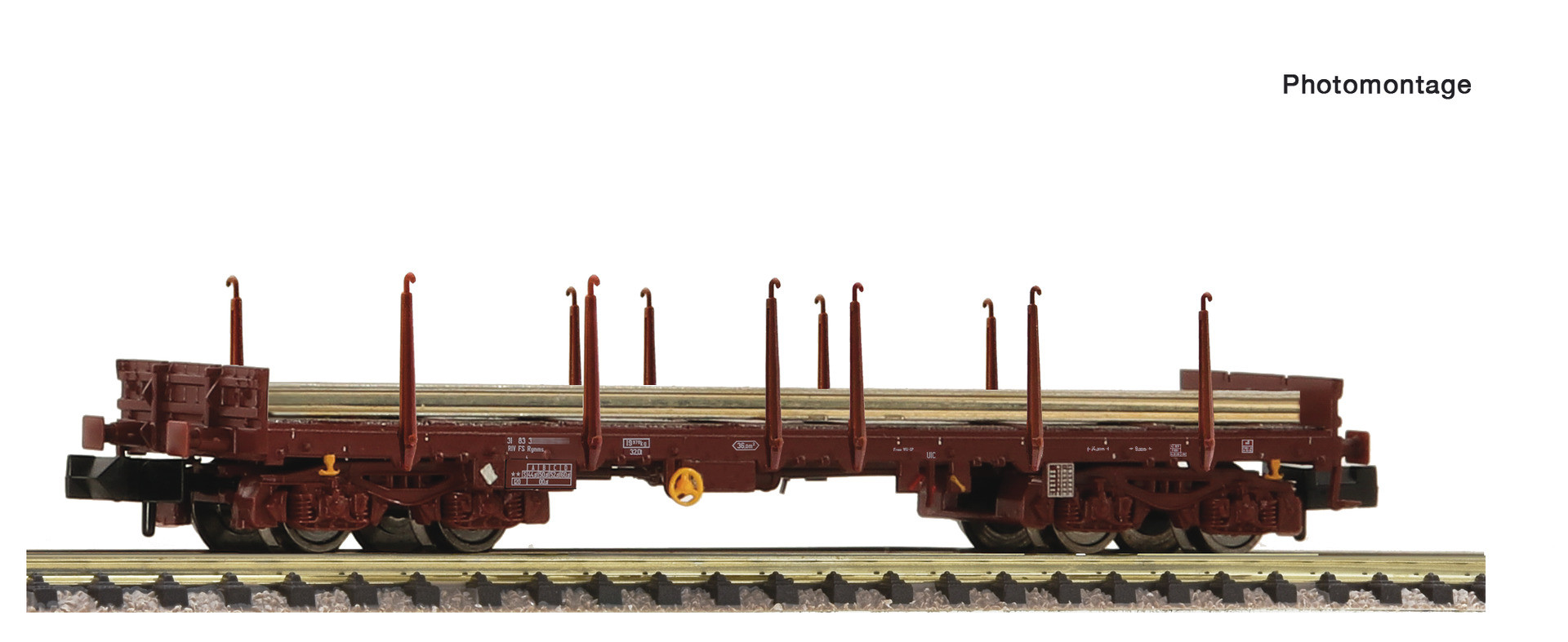 FS Rgmms Bogie Flat Wagon w/Rail Load V