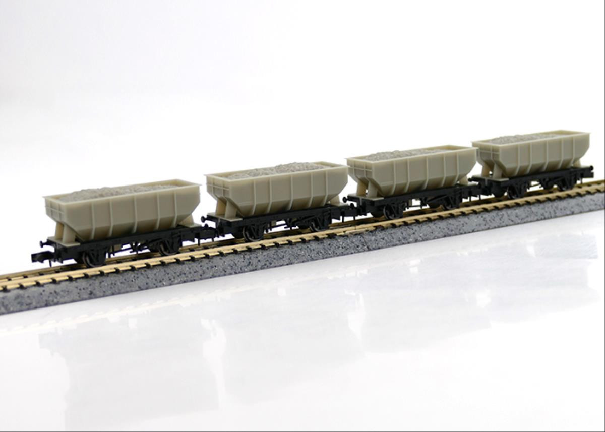 21t Hopper Plain Grey Wagon Set (4)