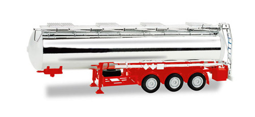 Chrome Plated Chemical Tank Trailer w/Red Chassis