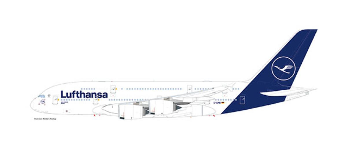 Snapfit Lufthansa Airbus A380 D-AIMB Munchen (1:250)