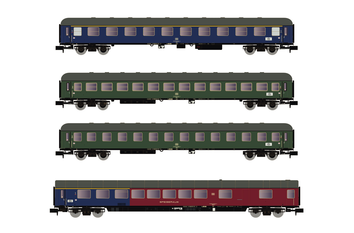 DB Blue/Green Coach Set (4) IV