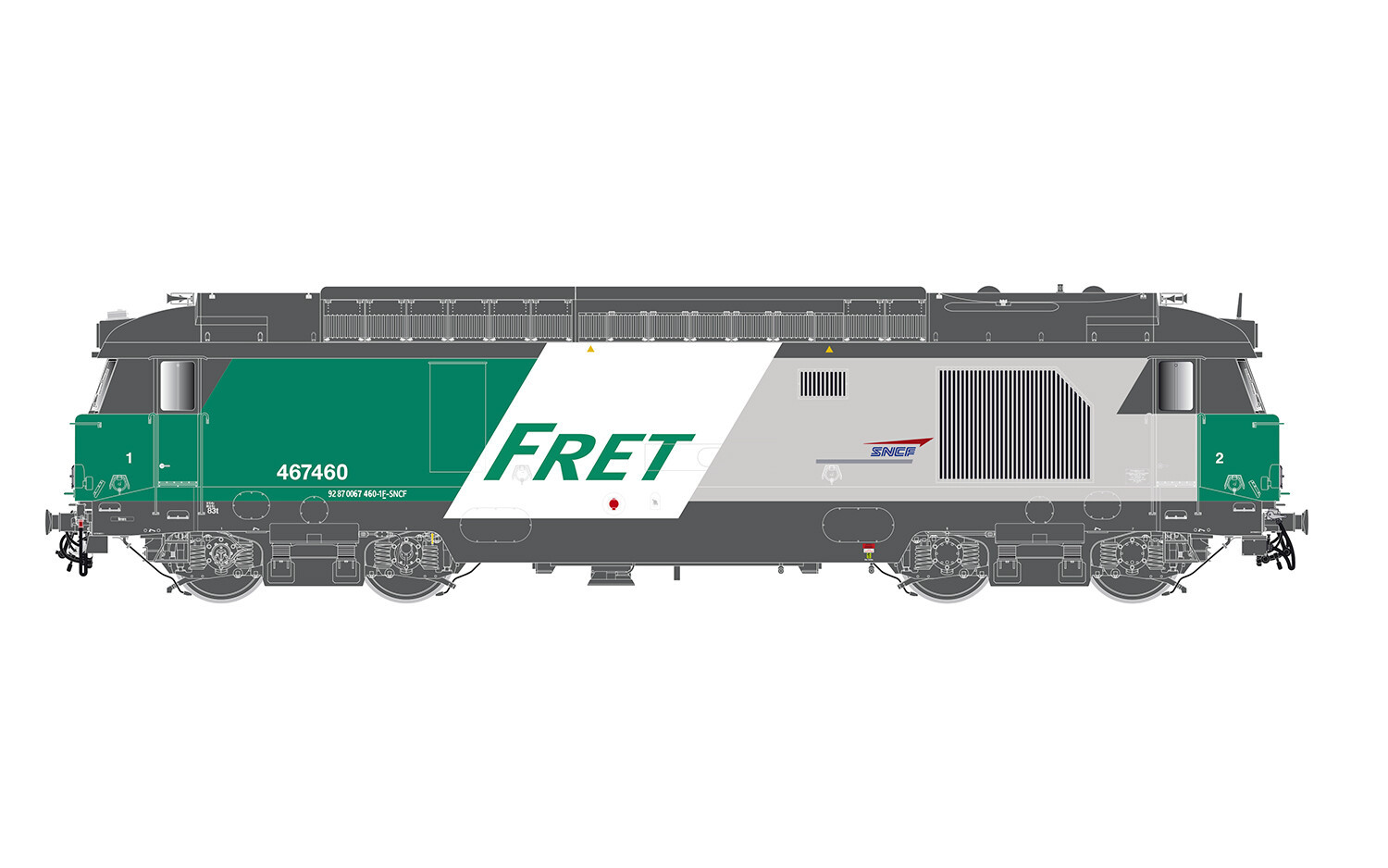 SNCF BB 467460 FRET Diesel Locomotive VI (DCC-Sound)
