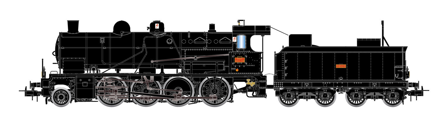 SNCF 140C Black Steam Locomotive III