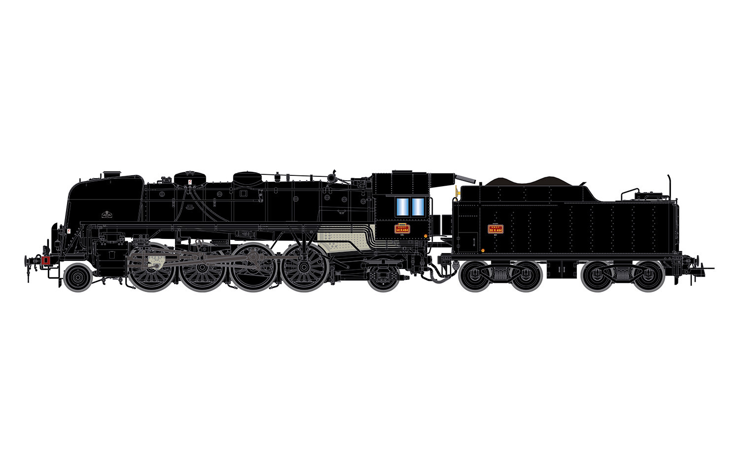 SNCF 141 R484 Steam Locomotive Black III
