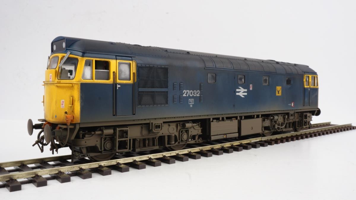 Class 27 032 BR Blue Highland Rail Stag Emblems Weathered