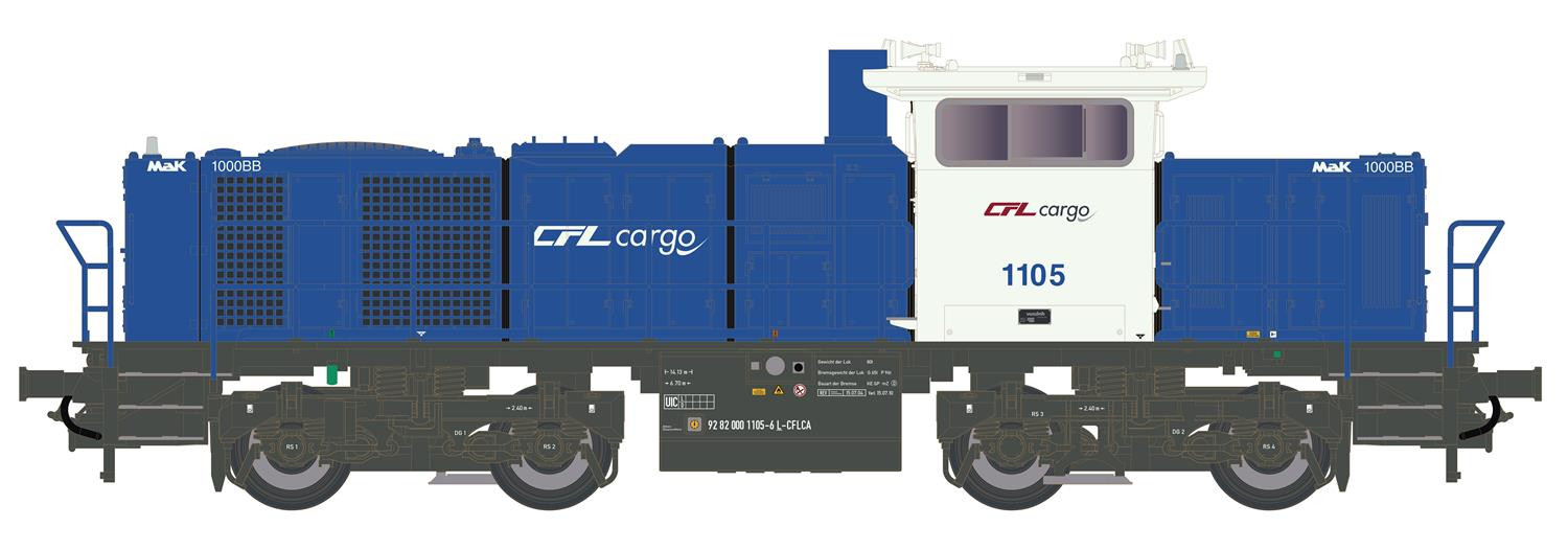 CFL Cargo G1000 BB Diesel Locomotive VI