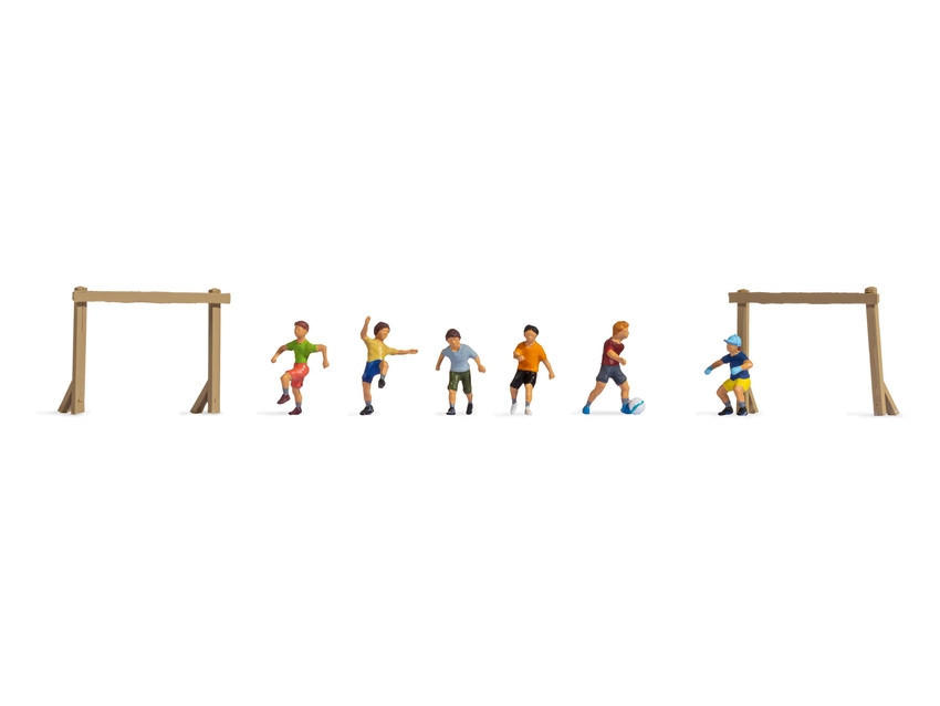 Children Playing Football (6) Figure Set