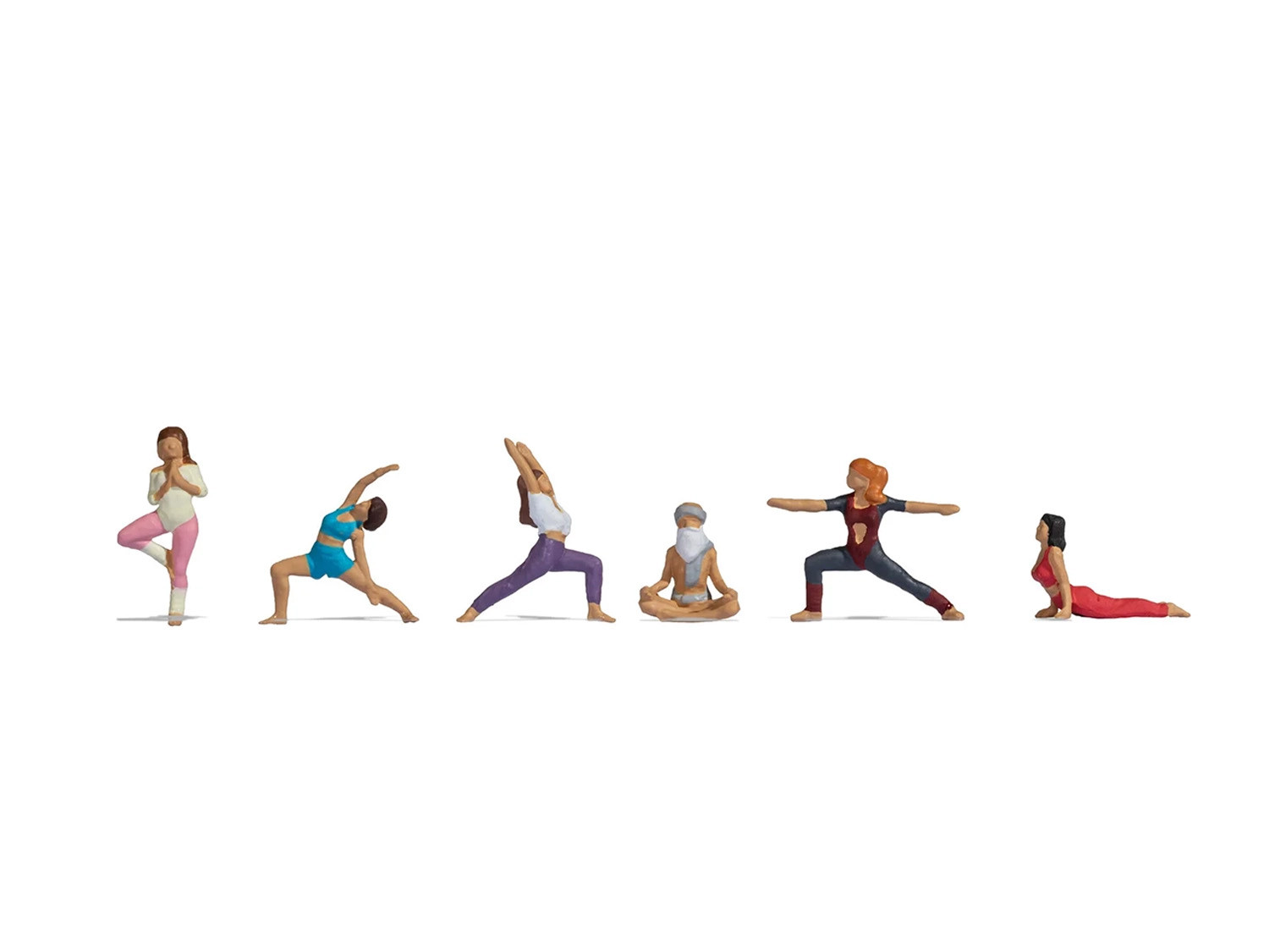 Practicing Yoga (6) Figure Set