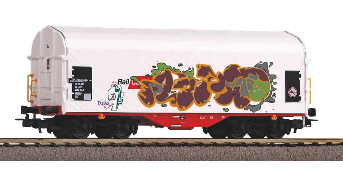 Expert Rail Cargo Austria Graffitied Tarpaulin Wagon VI