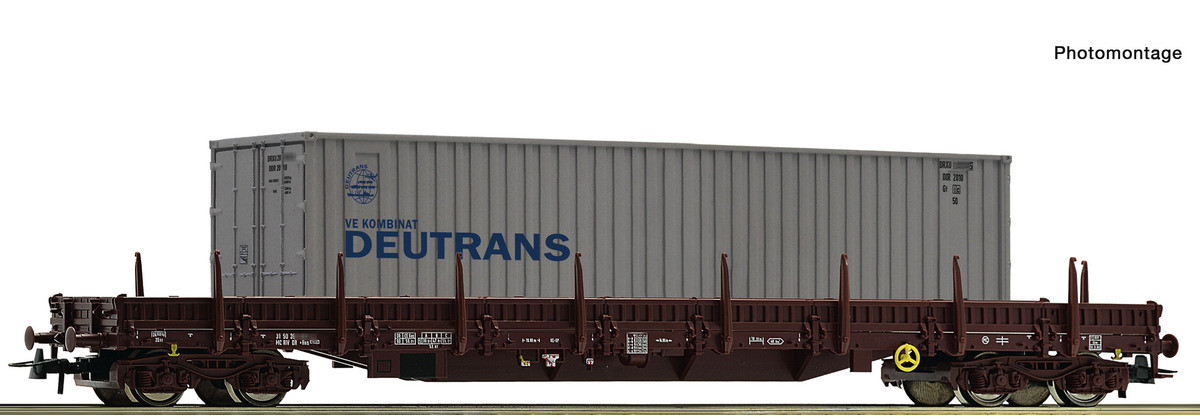 DR Res Bogie Stake Wagon w/Deutrans Container Load IV