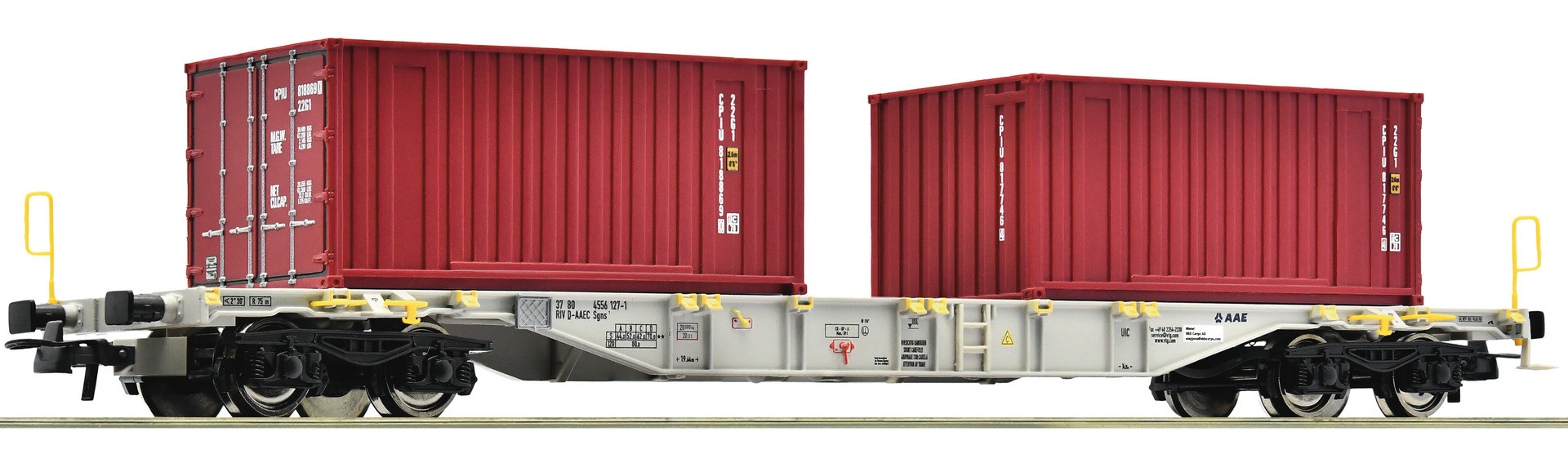 AAE Sgns Flat Wagon w/Warsteiner Container Load VI