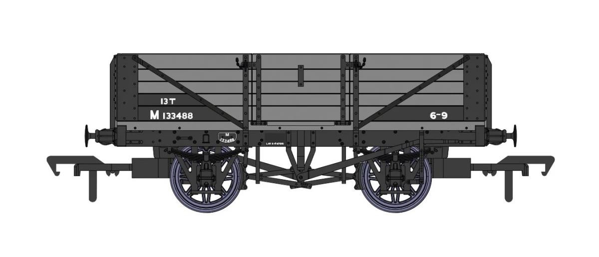 5 Plank Wagon (Diagram 1666) BR Grey M133488