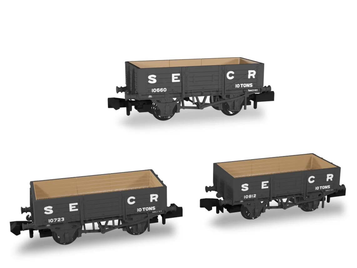 #P# SECR Wagon Set (3) SECR 5 Plank Diagram 1349