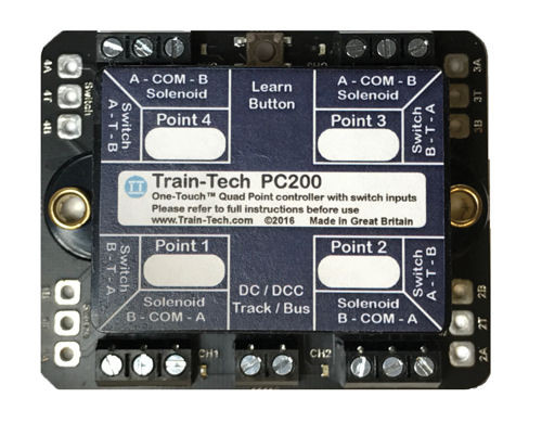 DCC Point Controller Quad with Route Store/Switching