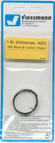 Spare Bulb Clear T1/2 1.8mm Diameter 16v 30mA