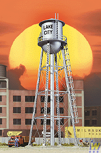 City Water Tower Silver (Pre-Built)