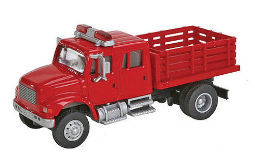 International 4900 Fire Department Utility Truck Red