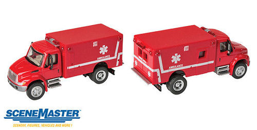 International 4300 EMS Ambulance Red