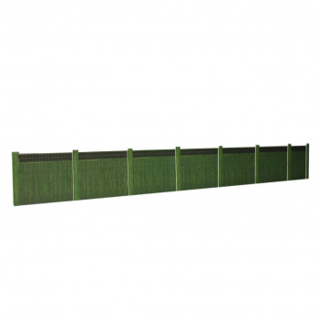 Wooden Fencing Green with Trellis Top Card Kit