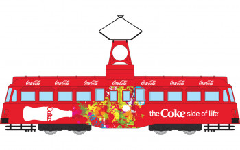 Coca Cola Single Decker Tram Coke Side of Life