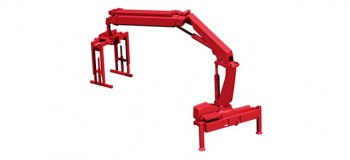 Hiab Loading Crane X-HIPRO 232 E-3 with Pallet Grab Red