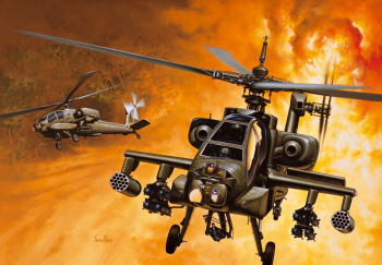 US AH-64A Apache Helicopter (1:72 Scale)